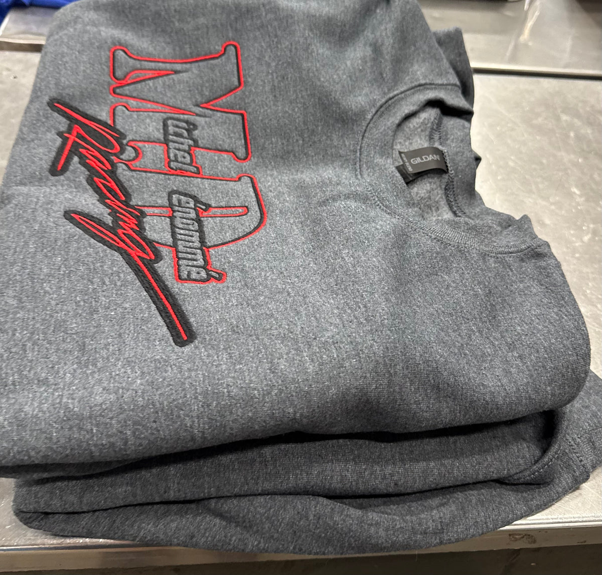 Embroidered Crew Neck MD Racing sweatshirt